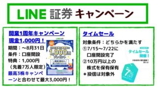 LINE証券キャンペーン【タイムセール開催】
