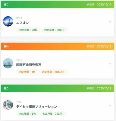ネオモバ取引【2020年10月16日】エフオン・ダイセキ環境Sの売却