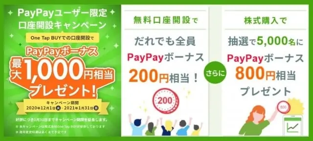 ワンタップバイキャンペーンコード入力(paypay2000)