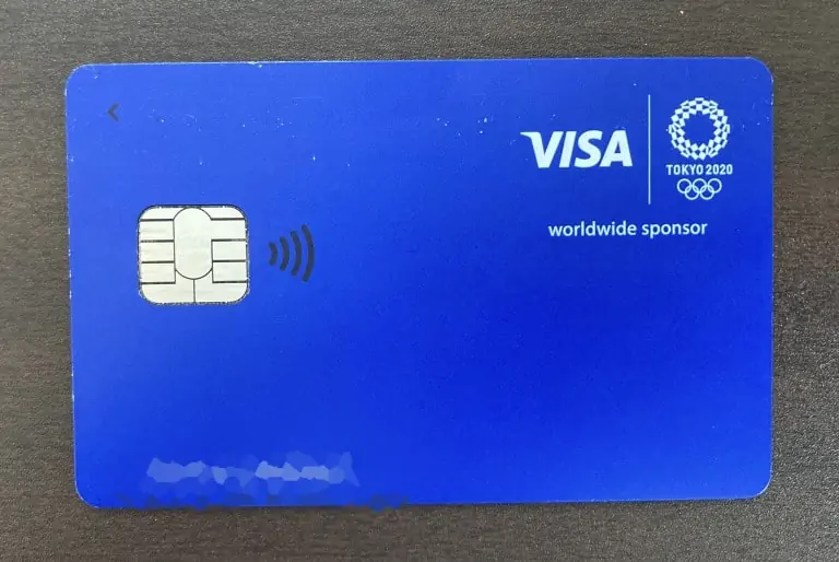 Visa LINE Payカード（オリンピック）の実物