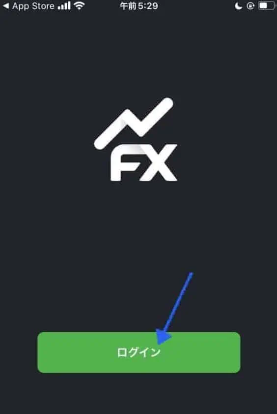 LINE FXアプリからログインする