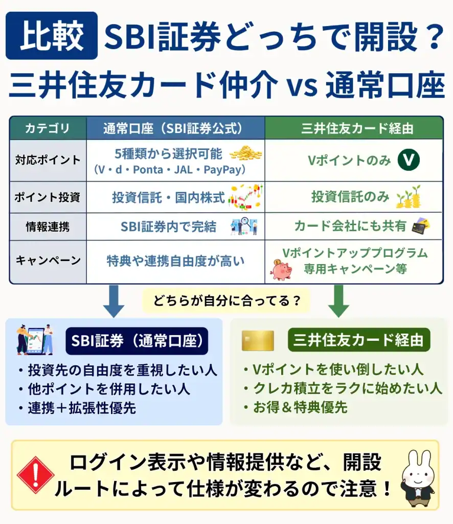 SBI証券を三井住友カード経由で開設するデメリットは？